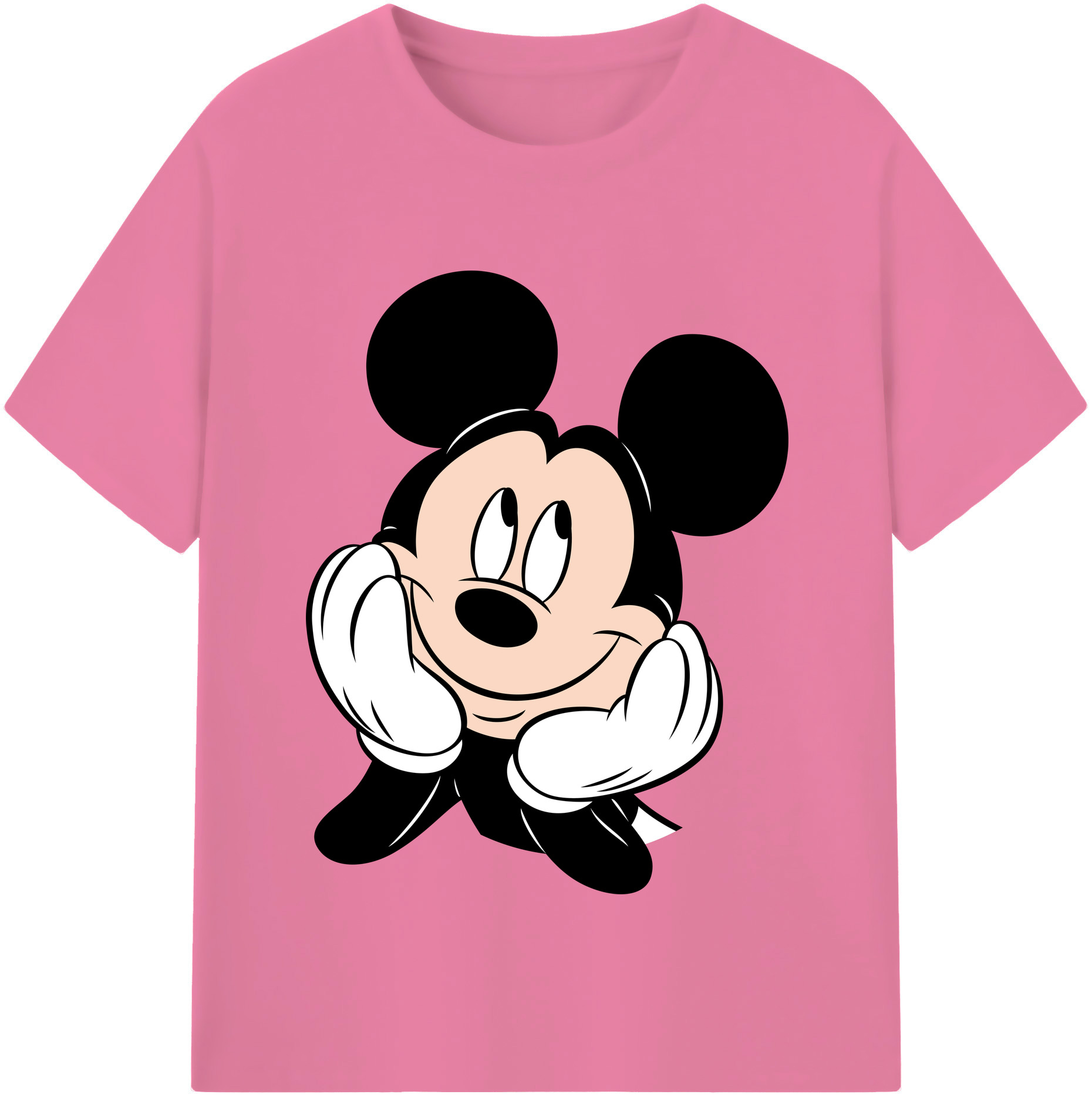 （画像用） ミッキーマウス Mickey Mouse 綿100％半袖Tシャツ（フロントプリント）